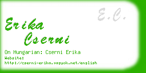 erika cserni business card